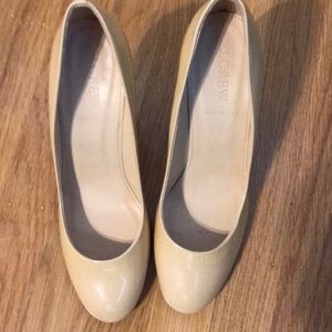 Jcrew patent leather nude heels